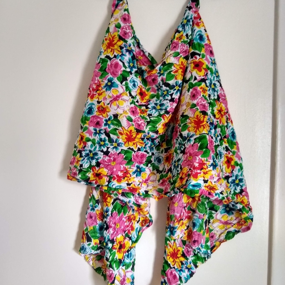 Cajon Colorful Floral Scarf